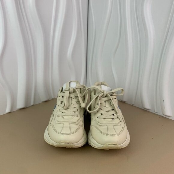 Disney X Gucci Reyton Ivory White Donald Duck Print Sneakers G 34 With Box - Picture 4 of 9